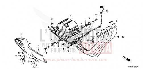 EXHAUST MUFFLER CB650FAJ de 2018